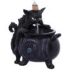 Spite's Hexenkessel Backflow Räucherkegelhalter -Halloween Lieferungen spites hexenkessel raeucherkegelhalter gothic und halloween wohnungsdeko cat with cauldron backflow incense burner 51792 7