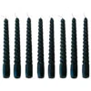 Gedrehte Tafelkerzen Schwarz 8er Pack 2 Gedrehte Tafelkerzen Schwarz 8er Pack -Halloween Lieferungen spitzkerzen gedreht schwarz 8er set gothic tafelkerzen halloween dekoration 28147