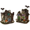 Scary Haunted House Mit LED 17cm 2 Scary Haunted House Mit LED 17cm -Halloween Lieferungen spooky haunted house mit led 17cm geisterhaus halloween deko spukhaus kunststein 54691