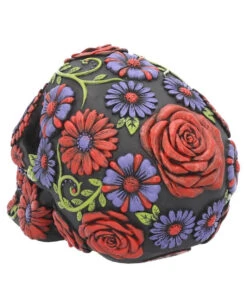 Sugar Skull Mit Blütenmuster 10 Sugar Skull Mit Blütenmuster -Halloween Lieferungen sugar skull mit blueten ornament sugar skull mit bluetenmuster sugar bloom skull 39199 04