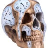 Die Zeit Vergeht Uhren Schädel 17,5cm -Halloween Lieferungen time goes by uhren schaedel 175cm time goes by clock skull die zeit vergeht totenkopf gothic deko 53997