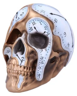 Die Zeit Vergeht Uhren Schädel 17,5cm -Halloween Lieferungen time goes by uhren schaedel 175cm time goes by clock skull die zeit vergeht totenkopf gothic deko 53997 3