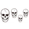 4 Halloween Totenschädel Aus Karton -Halloween Lieferungen totenkopf cut outs totenschaedel cut outs halloween deko skull cut outs 29017