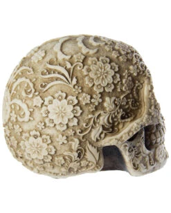 Totenschädel Mit Blütendesign 9 Totenschädel Mit Blütendesign -Halloween Lieferungen totenkopf mit bluetendesign totenschaedel dekoration skull with flower design 29106 4