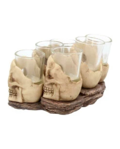 Totenschädel Schnapsglas Set 6 St. -Halloween Lieferungen totenkopf schnapsglas set totenschaedel schnapsglaeser skull shot glass set 50743 03