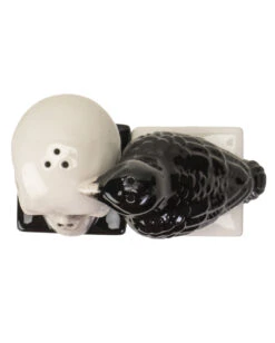 Totenschädel & Rabe Als Salz & Pfefferstreuer -Halloween Lieferungen totenkopf und rabe salz und pfefferstreuer skull and raven salt and pepper shaker gothic tischdeko 54743 04