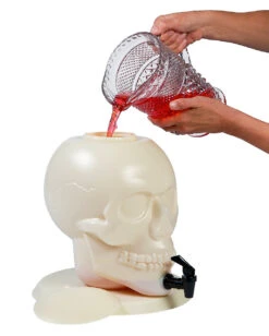 Totenkopf Getränkespender -Halloween Lieferungen totenkopf getraenkespender totenschaedel getraenkespender halloween tischdekoration 24306 03