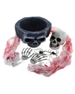 Totenschädelschale Mit Led Totenkopf Deko Set -Halloween Lieferungen totenkopfschale mit led totenschaedel deko set skull bowl w led skull deco set 51762 02