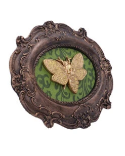 Totenkopfschwärmer Motte Wandbild -Halloween Lieferungen totenkopfschwaermer motte wandbild atropos macabre moth wall plaque gothic deko 50334 03