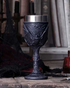 Gothic Vampirfledermaus Weinkelch -Halloween Lieferungen vampirfledermaus weinkelch gothic deko und wohnaccessoires dark fang goblet 52213 5