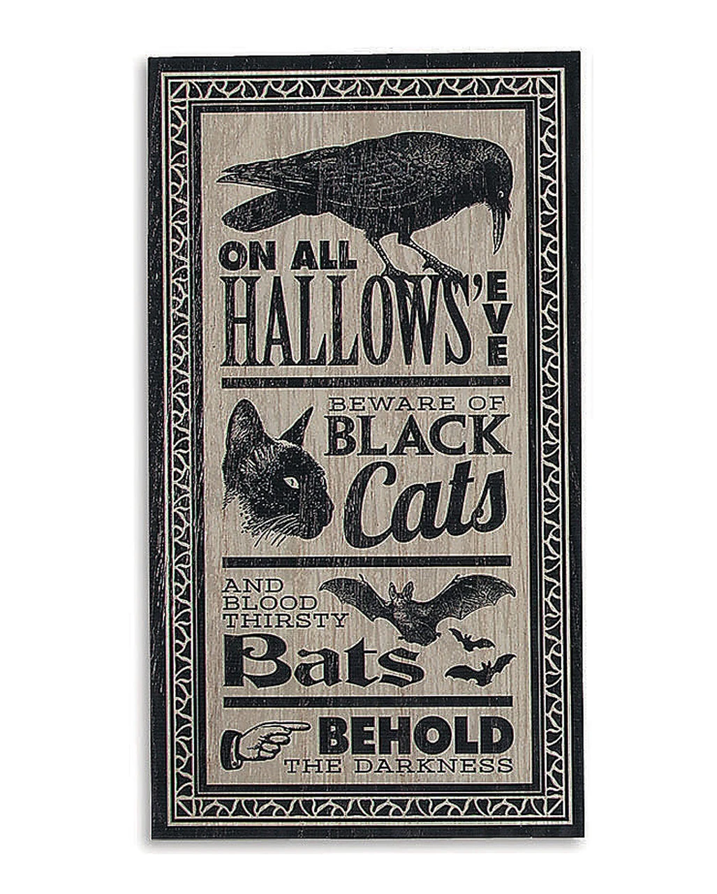 Antikes Halloween Schild "Hallows Eve" 46x24cm 3 Antikes Halloween Schild "Hallows Eve" 46x24cm