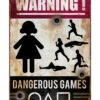 Dangerous Games Warnschild 24x36 Cm -Halloween Lieferungen warnschild dangerous games warning sign dangerous games halloween wanddeko schild 53315