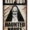 Keep Out Haunted House Warnschild Nonne 24x36 Cm 2 Keep Out Haunted House Warnschild Nonne 24x36 Cm -Halloween Lieferungen warnschild nonne keep out haunted house warning sign halloween halloween wanddeko schild 53313