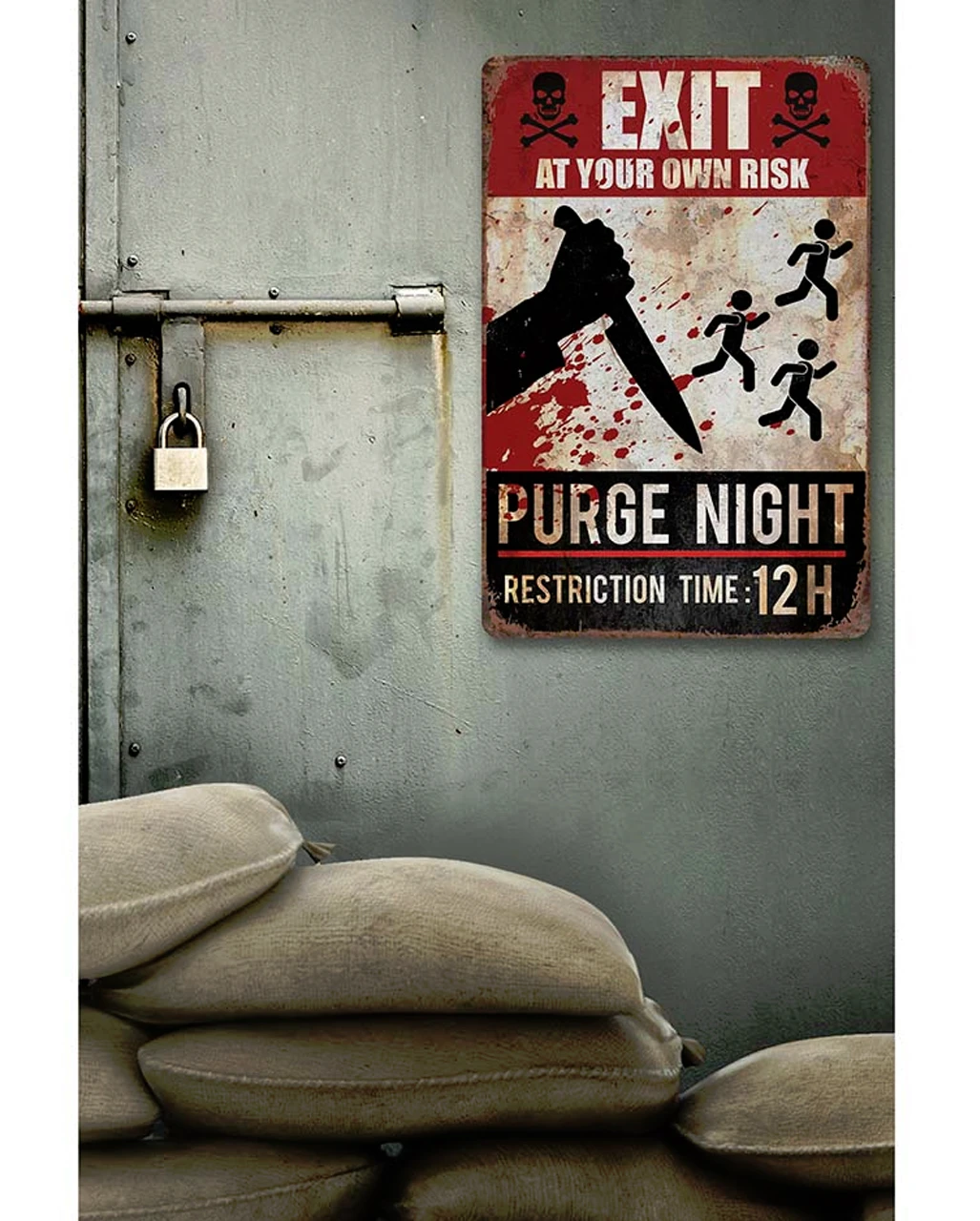 Purge Night Warnschild 24x36 Cm 4 Purge Night Warnschild 24x36 Cm – Bild 2