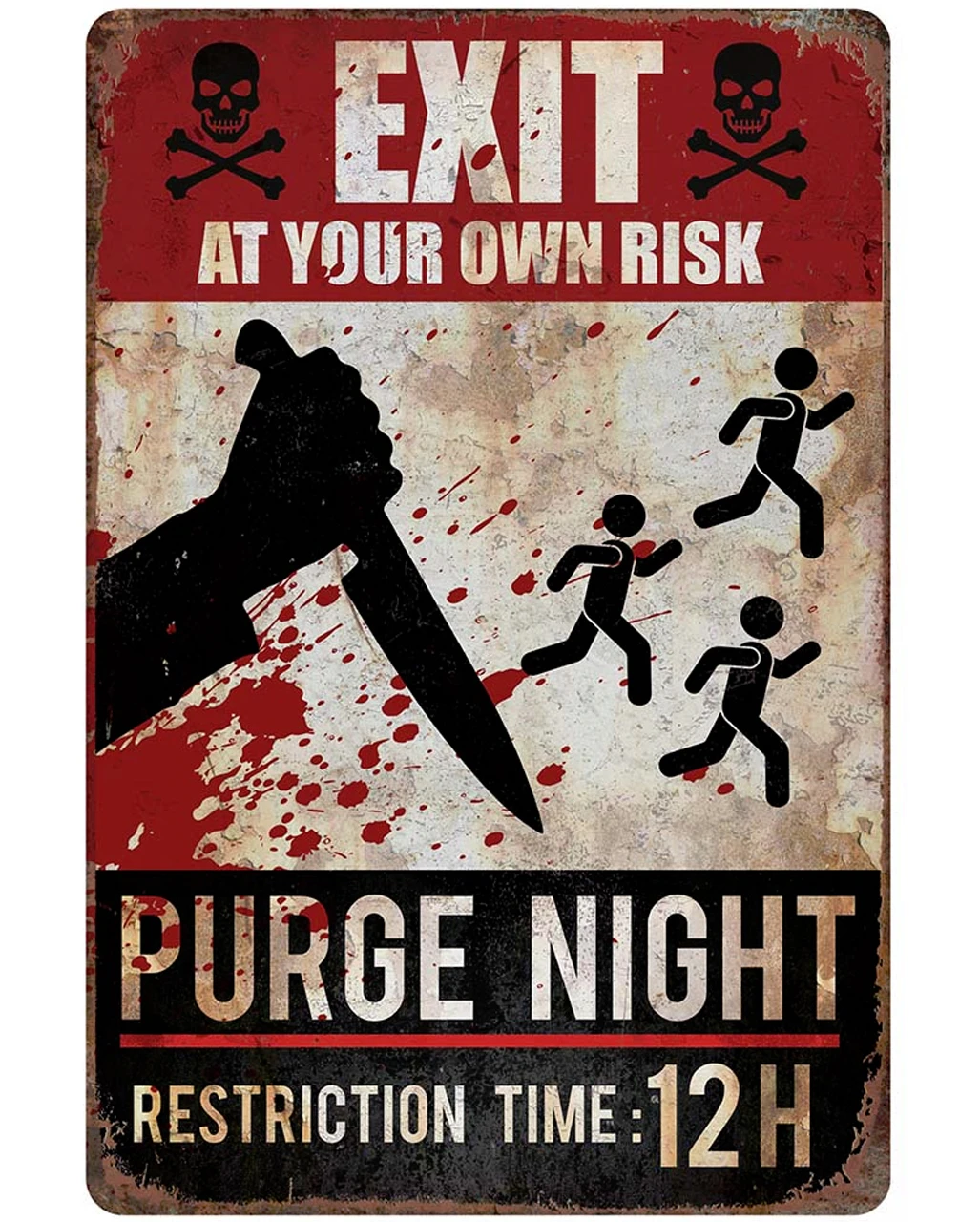 Purge Night Warnschild 24x36 Cm 3 Purge Night Warnschild 24x36 Cm