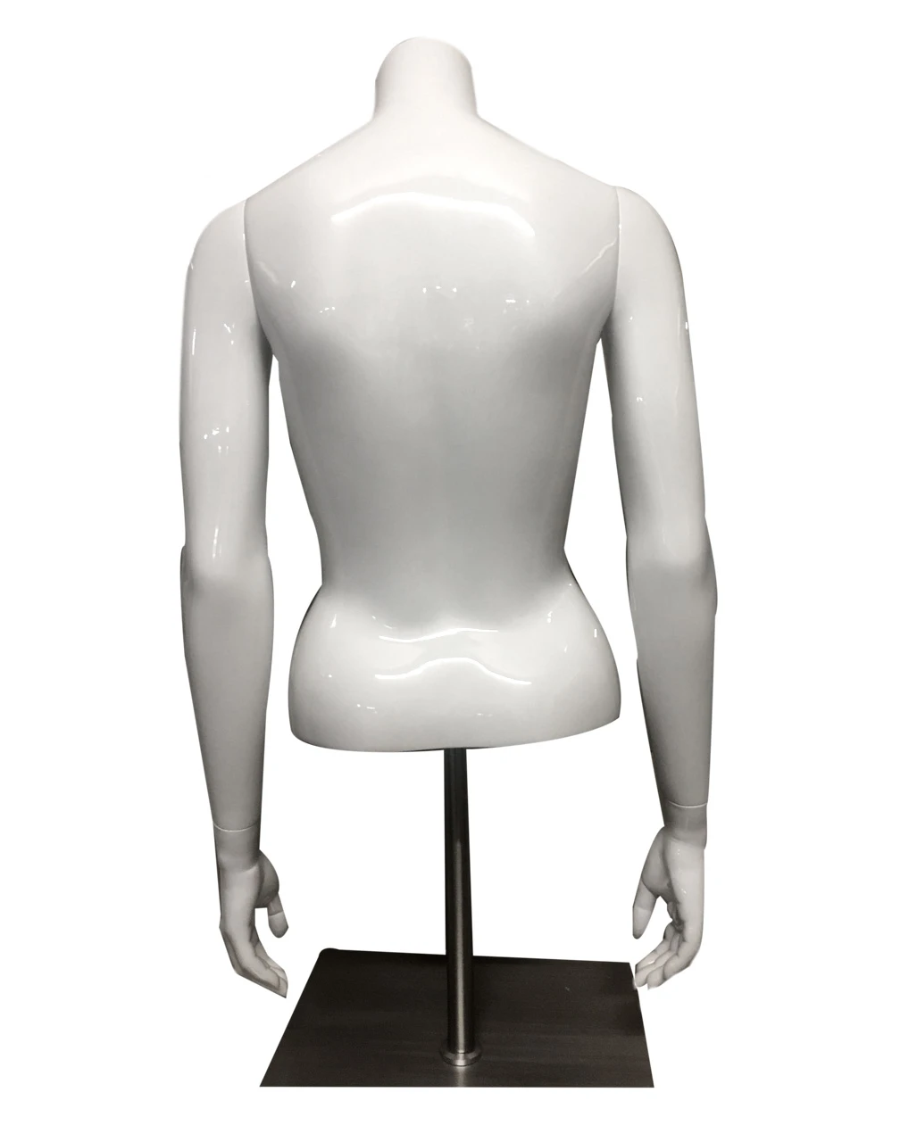 Weiblicher Schaufenster Oberkörper Weiß Mit Ständer 4 Weiblicher Schaufenster Oberkörper Weiß Mit Ständer – Bild 2