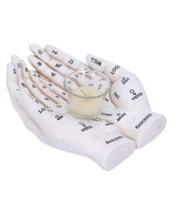 Weiße Chiromantie-Hände Teelichthalter 11 Weiße Chiromantie-Hände Teelichthalter -Halloween Lieferungen weisse handlese haende kerzenhalter weisse chiromantie haende teelichthalter 51058 03