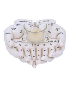 Weiße Chiromantie-Hände Teelichthalter 12 Weiße Chiromantie-Hände Teelichthalter -Halloween Lieferungen weisse handlese haende kerzenhalter weisse chiromantie haende teelichthalter 51058 04