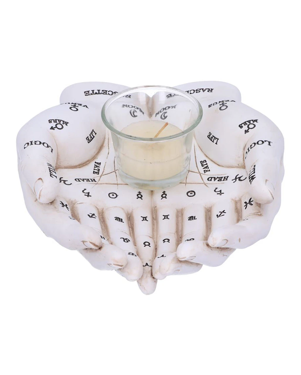 Weiße Chiromantie-Hände Teelichthalter 6 Weiße Chiromantie-Hände Teelichthalter – Bild 4