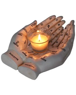 Weiße Chiromantie-Hände Teelichthalter 14 Weiße Chiromantie-Hände Teelichthalter -Halloween Lieferungen weisse handlese haende kerzenhalter weisse chiromantie haende teelichthalter 51058 06