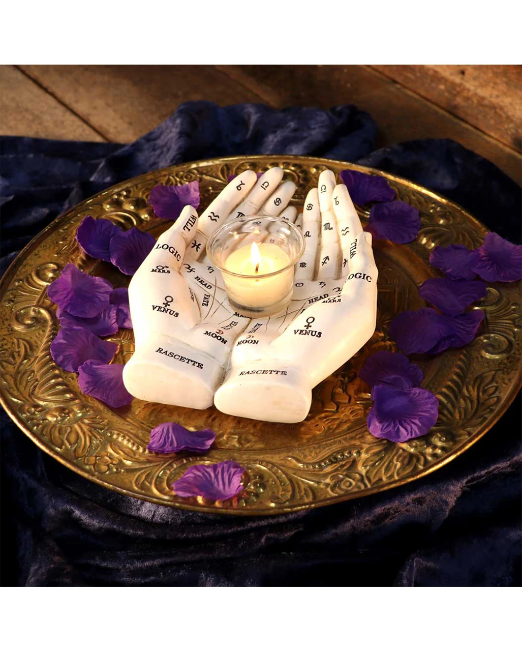 Weiße Chiromantie-Hände Teelichthalter 9 Weiße Chiromantie-Hände Teelichthalter – Bild 7