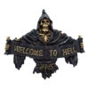 Reaper Türschild Welcome To Hell 1 Reaper Türschild Welcome To Hell -Halloween Lieferungen welcome to hell tuerschild reaper todesengel tuerschild gothic hanging sign halloween und gothic wohnaccessoires 51239