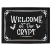 "Welcome To Our Crypt" Wandschild 40cm -Halloween Lieferungen welcome to our crypt wandbild welcome to our crypt wall plaque gothic wohnaccessoire 54309 01