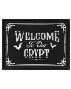Halloween Lieferungen 28 "Welcome To Our Crypt" Wandschild 40cm