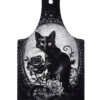 Witches Kitchen & Katze Küchenbrett & Servierplatte 2 Witches Kitchen & Katze Küchenbrett & Servierplatte -Halloween Lieferungen witches kitchen mit katze schneidbrett und servierplatte witches kitchen and cat chopping board and serving trivet 52727 01