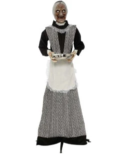 Zombie Dienstmagd Mit Licht & Sound 155cm